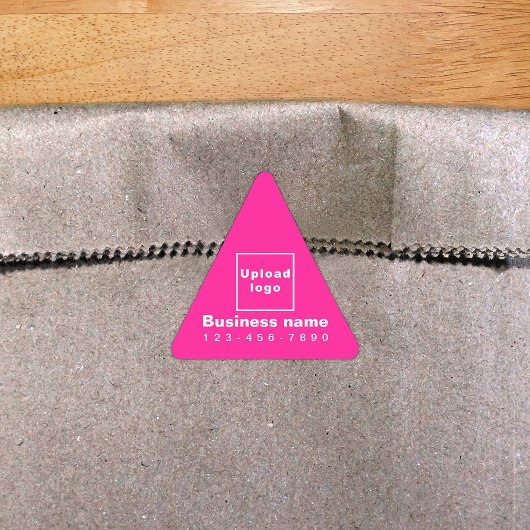 Zakelijk telefoonnummer op Roze Driehoek Sticker