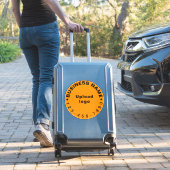 Zakelijk telefoonnummer op Sinaasappel Groot Rond Sticker (Koffer Insitu)