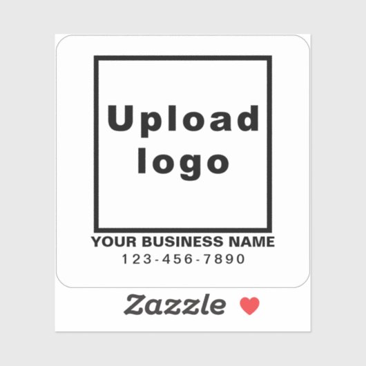 Zakelijk telefoonnummer op White Square Vinyl Sticker (Vel)