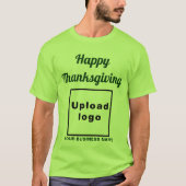 Zakelijk Thanksgiving Bericht op Lime Groen T-shirt (Voorkant)