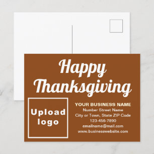 Zakelijk Thanksgiving Bruine Kerstkaart Feestdagenkaart