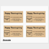 Zakelijk Thanksgiving Light Brown Rechthoekige Sticker (Vel)