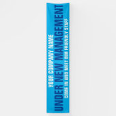Zakelijk uithangbord 'Nieuwe leiding' in blauw Spandoek (Verticaal)