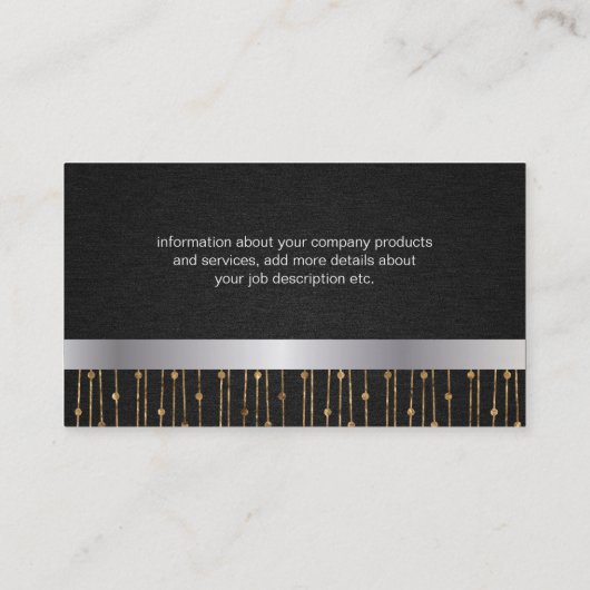 Zakelijk | Uitvoerend | Modern Stijlvol Visitekaartje (Achterkant)