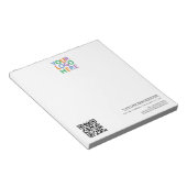 Zakelijk Uw Logo Aangepaste Gepersonaliseerde QR-c Notitieblok (Schuin)