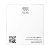 Zakelijk Uw Logo Aangepaste Gepersonaliseerde QR-c Notitieblok (Voorkant)