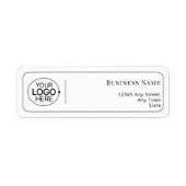Zakelijk Uw Logo Clean Modern Retouradres toevoege Etiket (Voorkant)