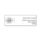 Zakelijk Uw Logo Clean Modern Retouradres toevoege Zelfinktende Stempel (Design)