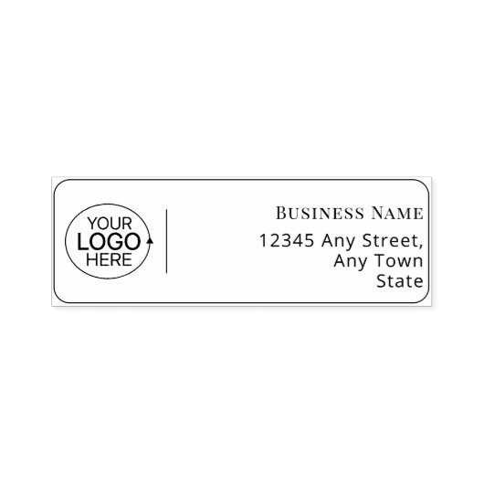 Zakelijk Uw Logo Clean Modern Retouradres toevoege Zelfinktende Stempel (Design)