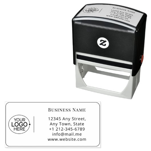 Zakelijk Uw Logo Clean Modern Retouradres toevoege Zelfinktende Stempel (In situ)