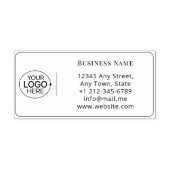 Zakelijk Uw Logo Clean Modern Retouradres toevoege Zelfinktende Stempel (Design)