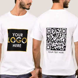 Zakelijk Uw Logo Hier QR Code & Tekst Promotie T-shirt