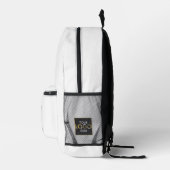 Zakelijk Uw Logo QR Code Tekst Promotie Wit Bedrukte Rugzak (Rechts)