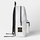 Zakelijk Uw Logo QR Code Tekst Promotie Wit Bedrukte Rugzak (Links)