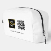 Zakelijk Uw Logo QR Code Tekst Promotie Wit Toilettasje (Rechterhoek)