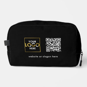 Zakelijk Uw Logo QR Code Tekst Promotie Zwart Toilettasje