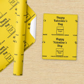 Zakelijk Valentijn Geel Verpakkingsdocument Cadeaupapier