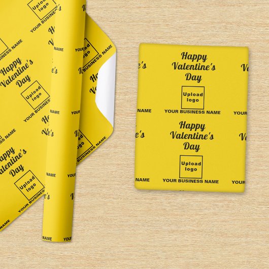 Zakelijk Valentijn Geel Verpakkingsdocument Cadeaupapier