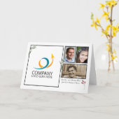 Zakelijk van ons allemaal Logo 4 Foto Kerstmis Kaart (Gele Bloem)