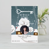 Zakelijk Vastgoed Makelaar Vakantie Wenskaart Folie Feestdagenkaart (Staand Voorkant)