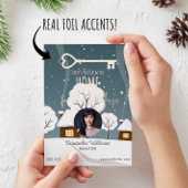 Zakelijk Vastgoed Makelaar Vakantie Wenskaart Folie Feestdagenkaart