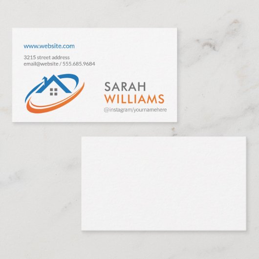 Zakelijk | Vastgoedmakelaar | Makelaar Visitekaartje (Voorkant / Achterkant)