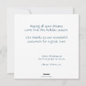 Zakelijk Verse Klantwaardering Vakantie Kaart (Achterkant)