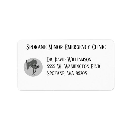 Zakelijk verzendlabel logo toevoegen etiket (Voorkant)