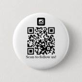 Zakelijk Volg ons QR-code Ronde Button 5,7 Cm (Voorkant)