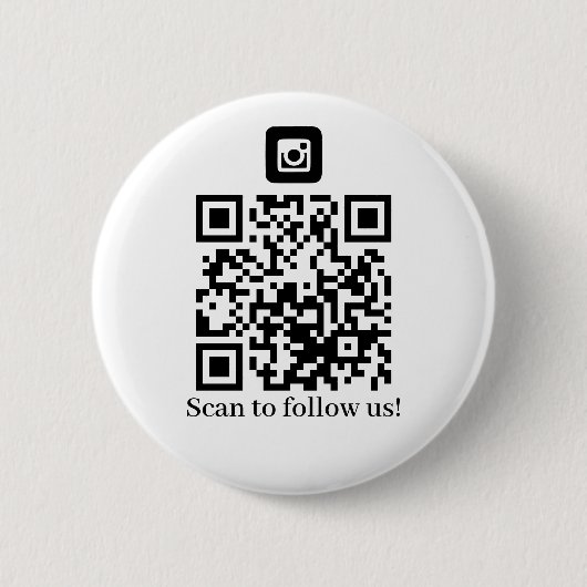 Zakelijk Volg ons QR-code Ronde Button 5,7 Cm (Voorkant)