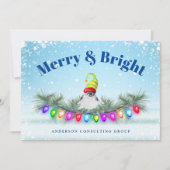 Zakelijk Vrolijk en Helder Vrolijk Feestdagenkaart (Voorkant)