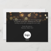 Zakelijk vrolijk kerstgezelschap feestdagenkaart (Achterkant)