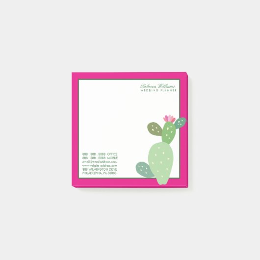 Zakelijk | Waterverf Cactus Post-it® Notes (Voorkant)
