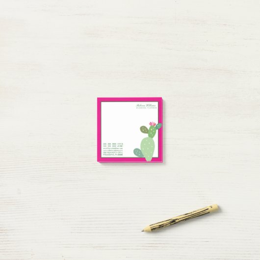 Zakelijk | Waterverf Cactus Post-it® Notes (Op bureau)