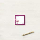 Zakelijk | Waterverf Flamingo Post-it® Notes (Op bureau)