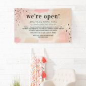 Zakelijk We Zijn Open Abstracte Blos Spandoek (Insitu)