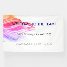 Zakelijk Welkomstbanner | Team Kickoff-evenement Spandoek