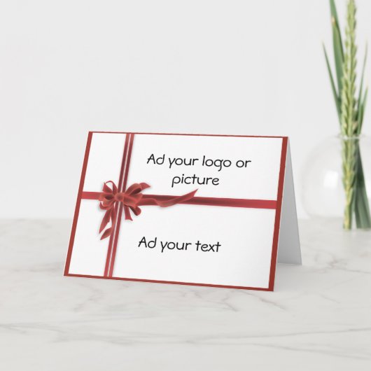Zakelijk wenskaart uw logo en tekst bedankkaart (Voorkant)