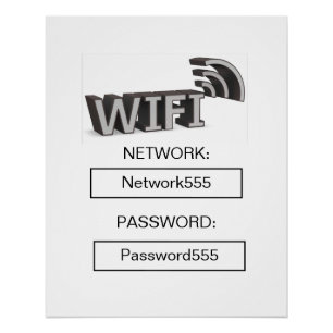 Zakelijk Wifi Modern Wachtwoord Perfect Poster