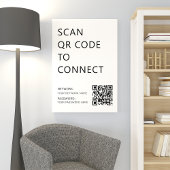 Zakelijk WiFi-netwerk QR-code Wit Poster