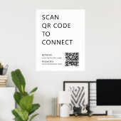 Zakelijk WiFi-netwerk QR-code Wit Poster (Thuiskantoor)