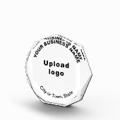 Zakelijk wit achthoekige vorm fotoblok (Rechts)