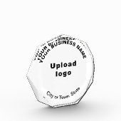 Zakelijk wit achthoekige vorm fotoblok (Links)