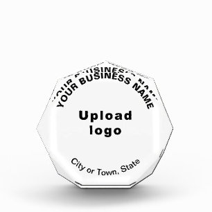 Zakelijk wit achthoekige vorm fotoblok