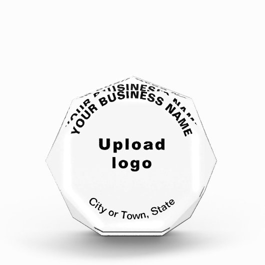 Zakelijk wit achthoekige vorm fotoblok (Voorkant)