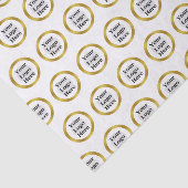 Zakelijk Wit en Goud Elegant Uw Logo Hier Tissuepapier (Detail)