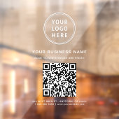 Zakelijk wit logo QR-code Raamsticker (Vel 2)