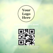 Zakelijk wit logo QR-code venster sticker (Vel 3)