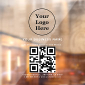 Zakelijk wit logo QR-code venster sticker (Vel 2)