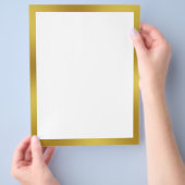 Zakelijk Wit met Gouden Rand Blank Flyer (Hand)